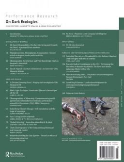 Back cover of Performance Research: Volume 25 Issue 2 - On Dark Ecologies